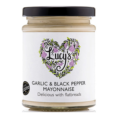 Lucy's Dressings Roasted Garlic & Black Pepper Mayonnaise 250g   6