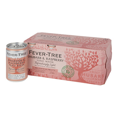 Fever-Tree Refreshingly Light Rhubarb and Raspberry Tonic Water 8x150ml Cans   24