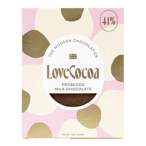 Love Cocoa Prosecco Milk Chocolate 75g   12