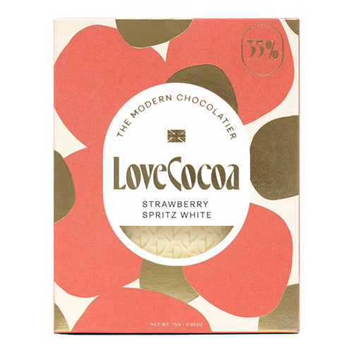 Love Cocoa Strawberry Champagne White Chocolate 75g   12