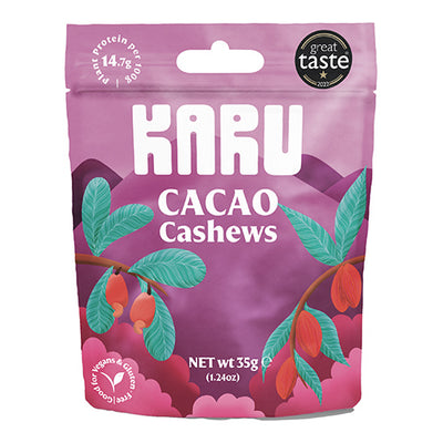 Karu Cashew Nuts coated in Cacao Salted Caramel 35g   10