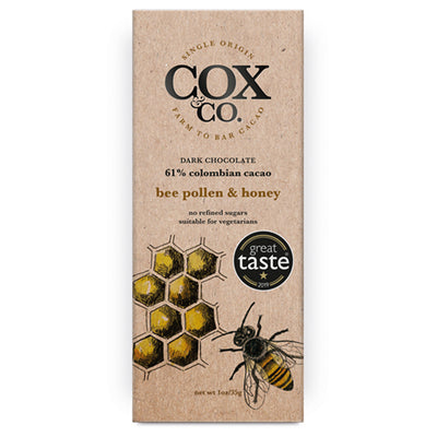 Cox&Co. Bee Pollen & Honey Chocolate Bar 35g   6