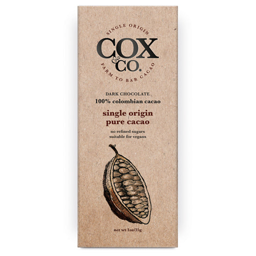 Cox&Co. Single Region Pure Cacao Chocolate Bar 35g   6