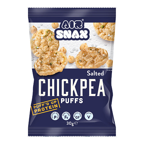 Airsnax Salted Puffed Chickpea Snack 30g   12