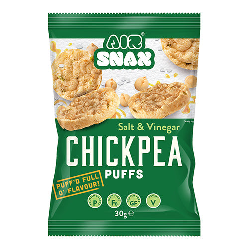 Airsnax Salt & Vinegar Puffed Chickpea Snack 30g   12