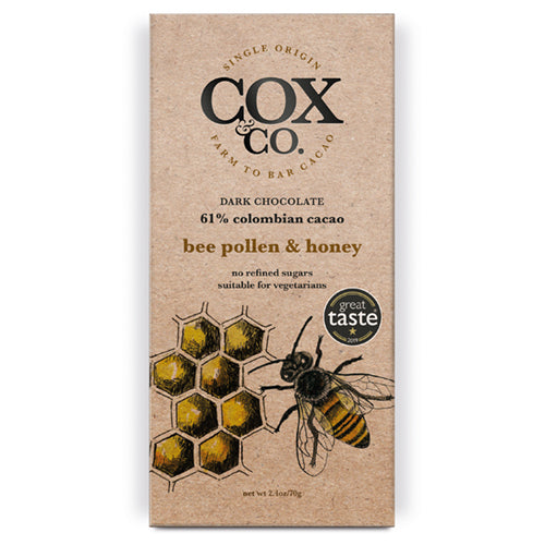Cox&Co. Bee Pollen & Honey Chocolate Bar 70g   6