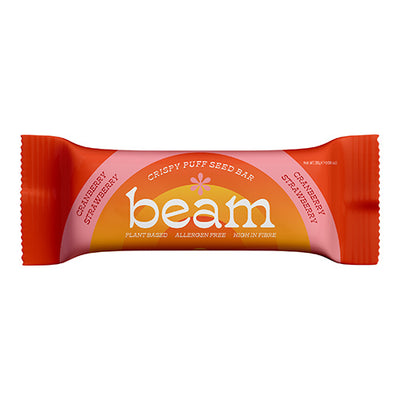 Beam Crispy Seed Based Bar Cranberry Strawberry 30g   12