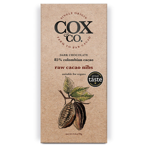 Cox&Co. Raw Cacao Nibs Chocolate Bar 70g   6