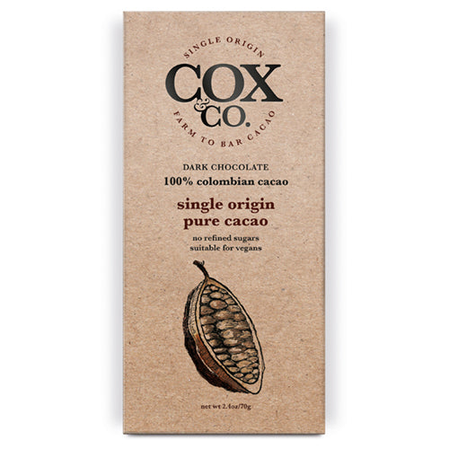 Cox&Co. Single Region Pure Cacao Chocolate Bar 70g   6