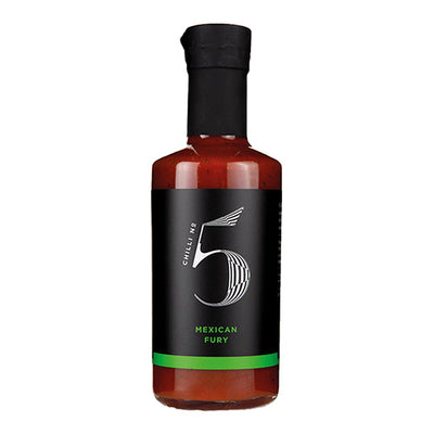 Chilli No. 5 Mexican Fury Mexican TEX-MEX Hot Sauce Bottle 200ml   6