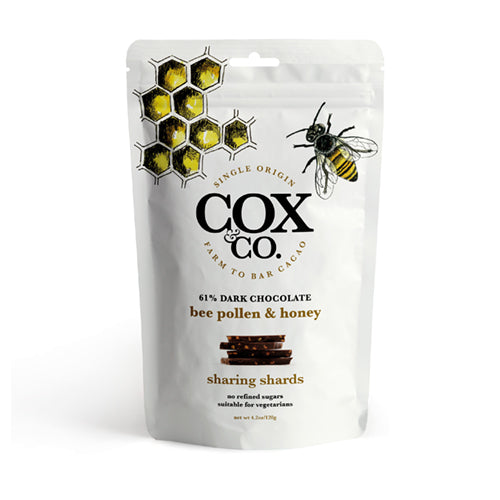 Cox&Co. Bee Pollen & Honey Chocolate  Sharing Shards Pouch 120g   6