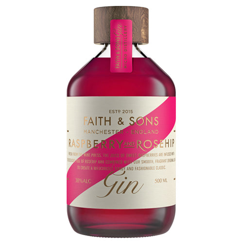 Faith & Sons Raspberry And Rosehip Gin 500ml   6