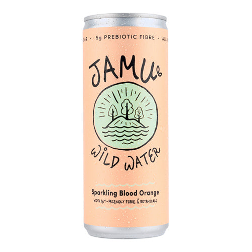 Jamu Wild Water Natural Sparkling Blood Orange with gut friendly fibre & botanicals 250ml   12