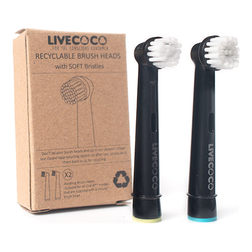 LiveCoco Recyclable Brush Heads Adult Soft Bristles 17g   6