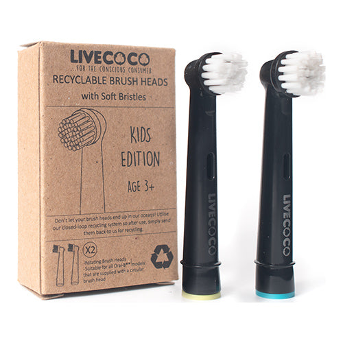 LiveCoco Recyclable Brush Heads Kids Soft Bristles 17g   6