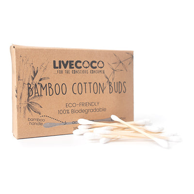 LiveCoco Bamboo Cotton Buds 100 Buds 4g   6