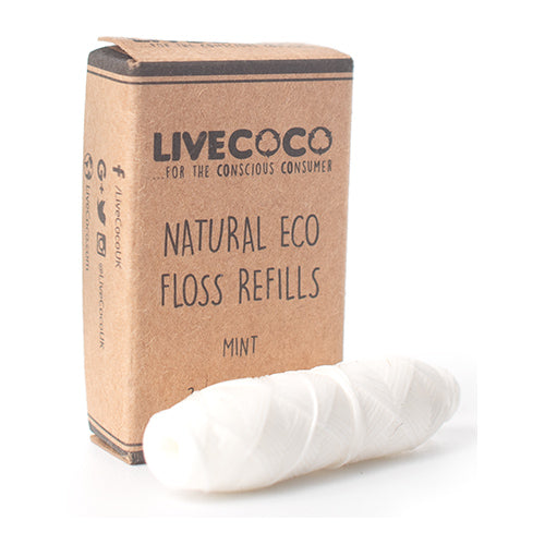 LiveCoco Natural Eco Floss Refills 2 Per Pack 0.01   6