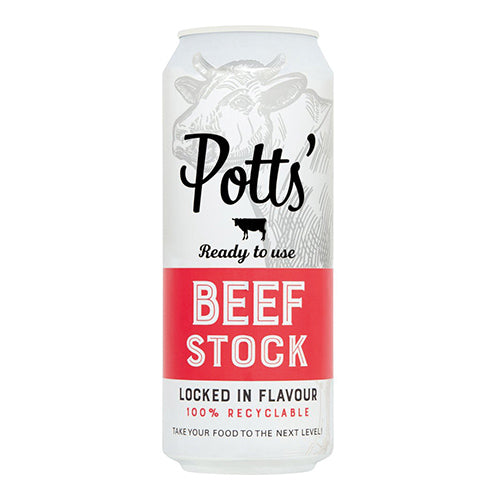 Potts' Beef Stock 100% Recyclable Can 500ml   8