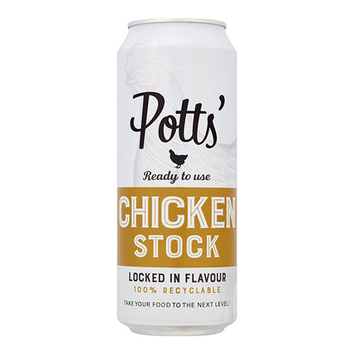 Potts' Chicken Stock 100% Recyclable Can 500ml   8