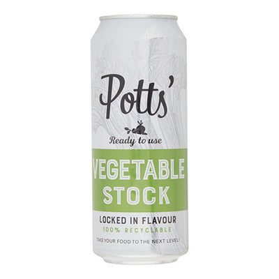 Potts' Vegetable Stock 100% Recyclable Can 500ml   8