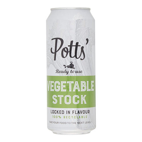 Potts' Vegetable Stock 100% Recyclable Can 500ml   8