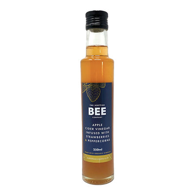 The Scottish Bee Company Apple Cider Vinegar Infused with Strawberries and Peppercorns 250ml   12