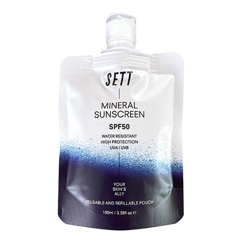 SETT SPF50 Mineral Sunscreen Water Resistant 100ml Pouch   6