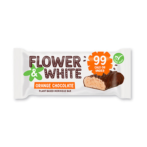 Flower & White Vegan Orange Chocolate Meringue Bar 20g   12