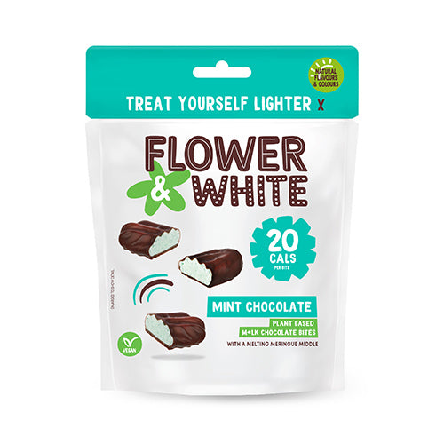 Flower & White Vegan Mint Chocolate Meringue Bites 75g   6