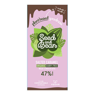 Seed&Bean Salted Caramel Vegan Organic Milk Chocolate 75g   10