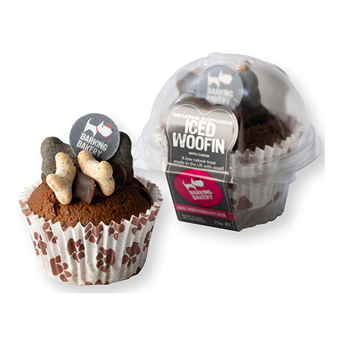 The Barking Bakery Vanilla Woofin with Carob Frosting 75g   6