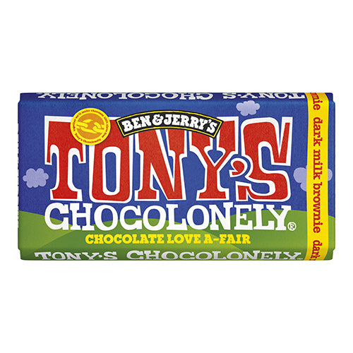 Tonys Chocolonely and Ben & Jerry's Dark Milk Chocolate Fudge Brownie Fairtrade UK 180g   15