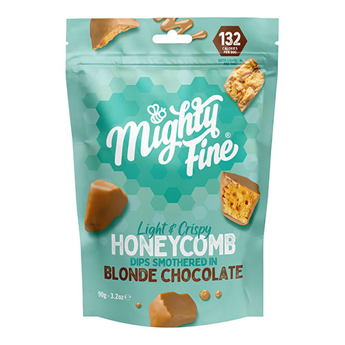 Mighty Fine Honeycomb Dips Blonde Chocolate 90g   12