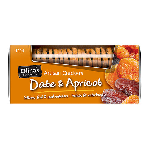 Olina's Bakehouse Seeded Toasts Date & Apricot 100g   12