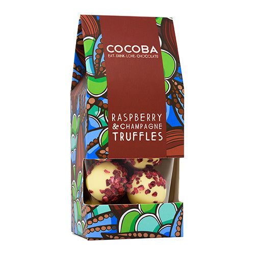 Cocoba Raspberry & Champagne Truffles 120g   8