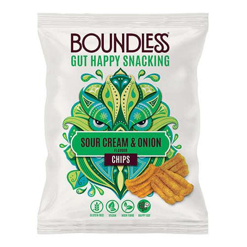 Boundless Sour Cream & Onion Chips, Sharing Bag 80g   10