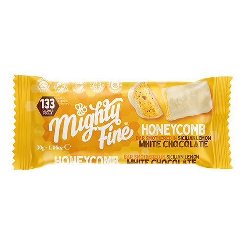 Mighty Fine Sicilian Lemon White Chocolate Honeycomb 30g Bar   15