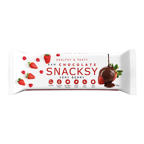Snacksy Raw Chocolate Very Berry 55g   12