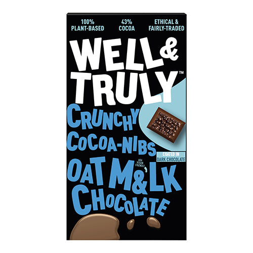 Well&Truly Oat Milk Chocolate Cocoa Nibs 90g 10