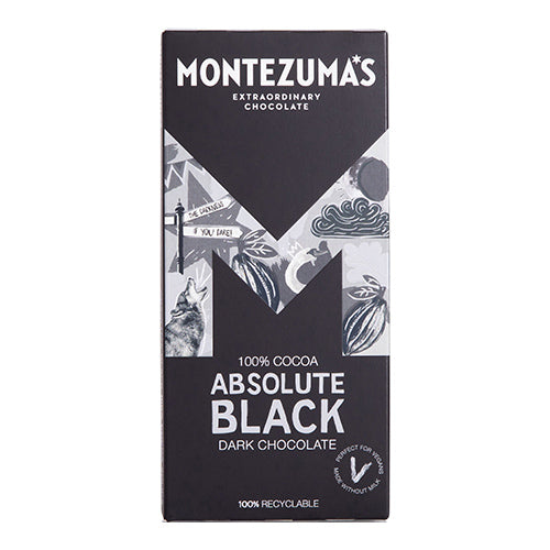 Montezuma's 100% Cocoa Absolute Black Bar 90g  12