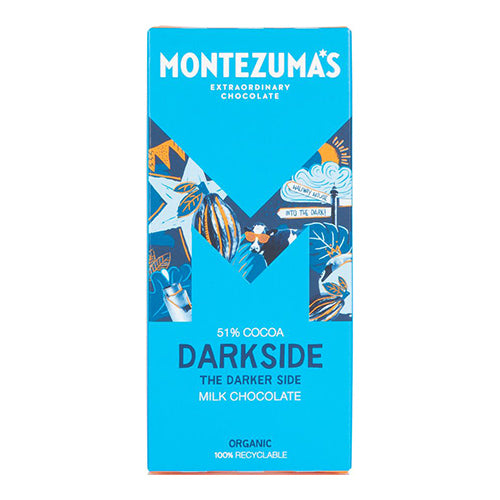 Montezuma's Darkside 51% Milk Chocolate Bar 90g   12