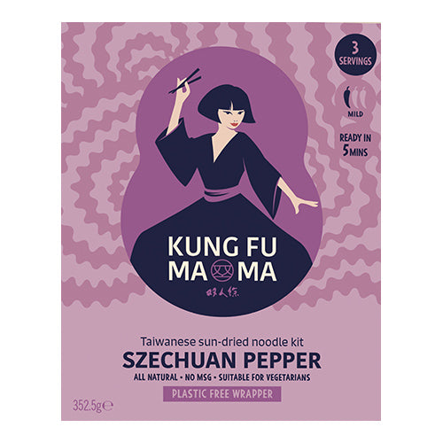 Kung Fu Mama Taiwanese Sun Dried Noodle Kit Szechuan Pepper 352g   6