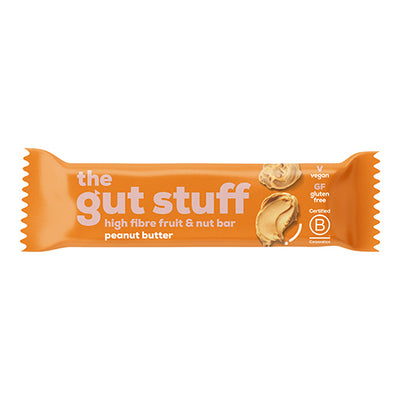 The Gut Stuff Peanut Butter High Fibre Fruit & Nut Bar 35g   12