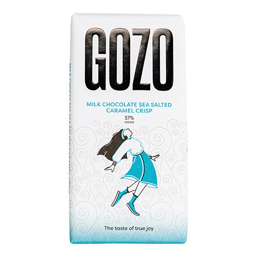 Gozo Milk Chocolate Sea Salted Caramel Crisp 37% Cocoa 130g   12