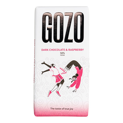 Gozo Dark Chocolate & Raspberry 58% Cocoa 130g   12