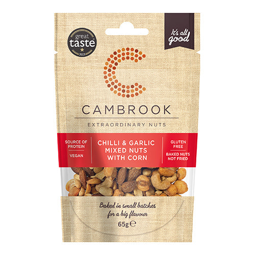 Cambrook Chilli & Garlic Mixed Nuts with Corn 65g   12