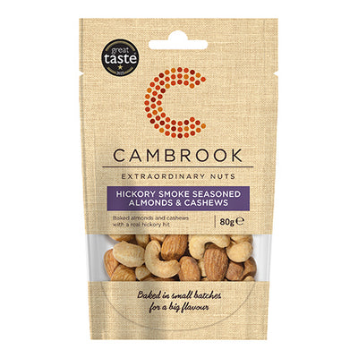 Cambrook Hickory Smoke Seasoned Almonds & Cashews 80g   9