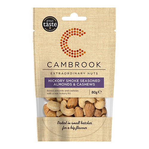 Cambrook Hickory Smoke Seasoned Almonds & Cashews 80g   9