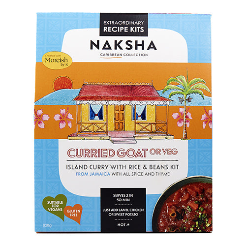 Naksha Island Curry with Rice and Beans Recipe Kit from Jamaica 667g   6