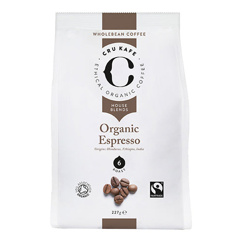 Cru Kafe Organic Fairtrade Espresso Coffee Beans 227g   6